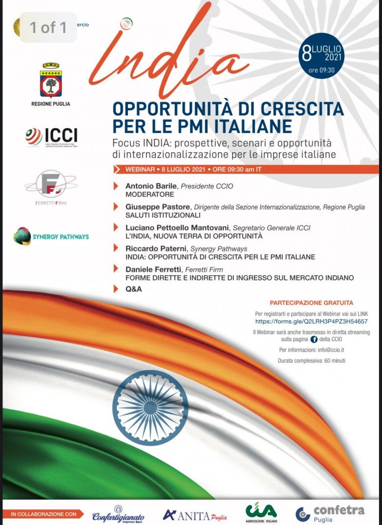 INDIA: growth opportunities for Italian SMEs