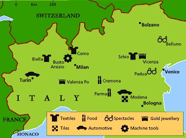 Italy as a historical core of industrial clustering 